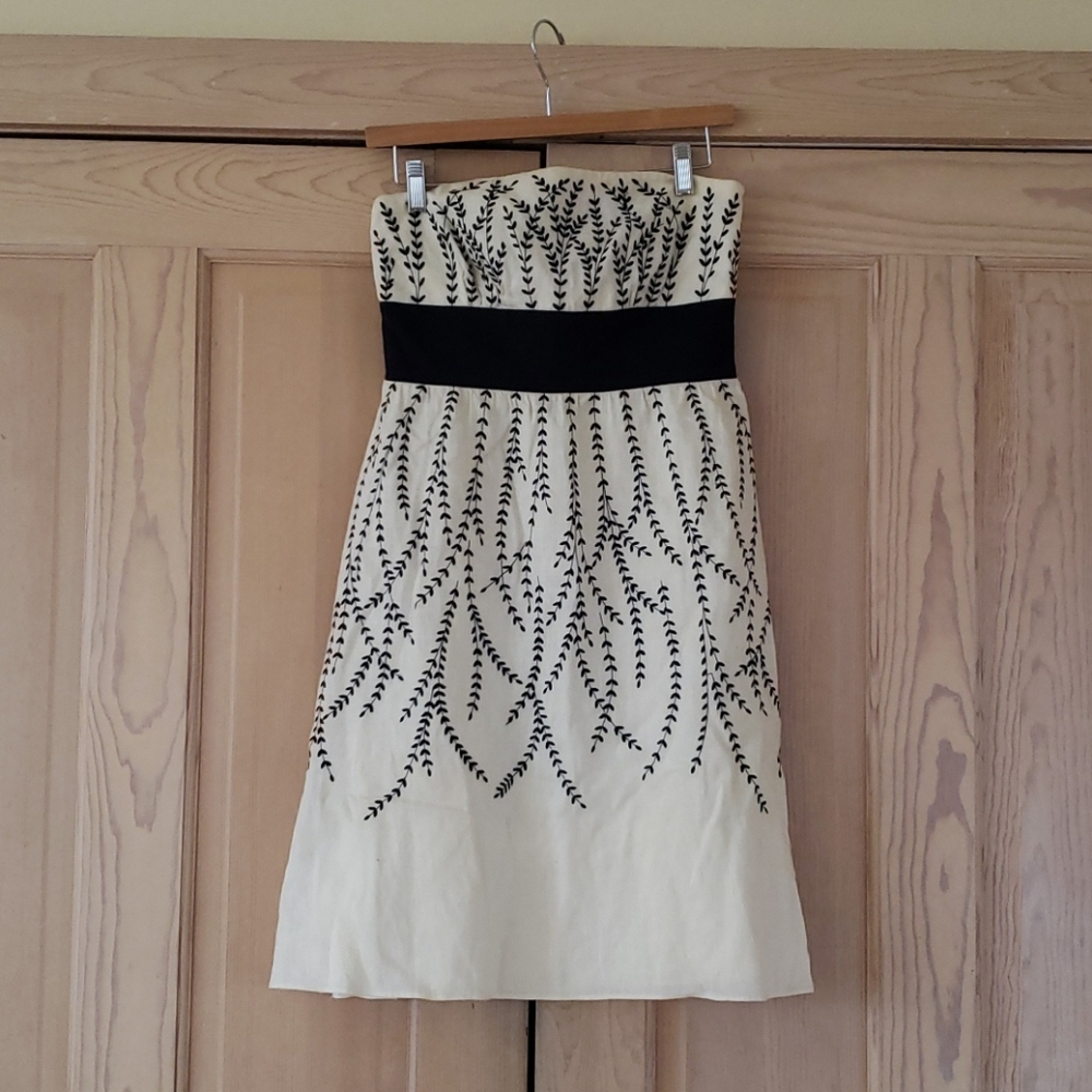 Banana Republic Linen Strapless Dress